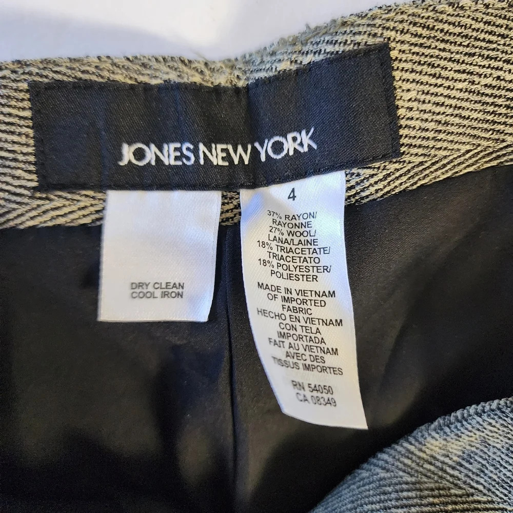 Jones New York Women Size 4 Dress Pants Wide Leg Gray - Picture 3 of 8